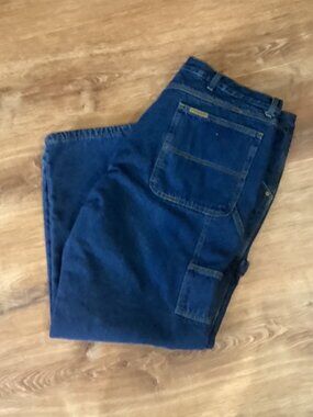 Carpenter Work Jeans Schmidt Workwear Flannel Lined 42"x30"  100% Cotton
